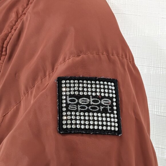 BEBE Women's Winter Coat Reversible Faux Fur Lined Anorak Parka Puffer Jacket - Picture 4 of 16